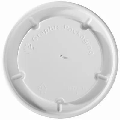 Lid Flat PS White Round For 6-8-10-12-16 OZ Container Unhinged 1000/Case