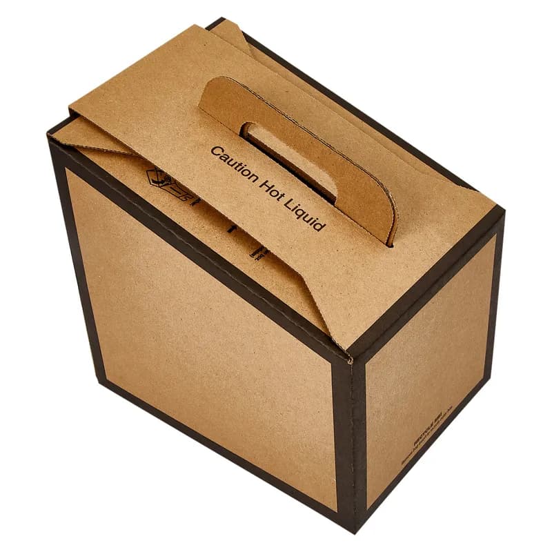 Victoria Bay Hot Beverage Box 96 OZ 9X6.5X9.5 IN Corrugated Paperboard Kraft 25/Case