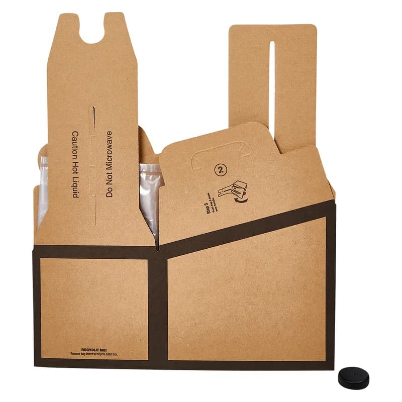 Victoria Bay Hot Beverage Box 96 OZ 9X6.5X9.5 IN Corrugated Paperboard Kraft 25/Case