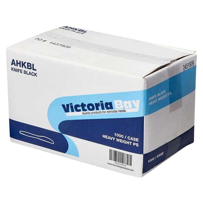 Victoria Bay Knife PS Black Heavy Duty Unwrapped 1000/Case