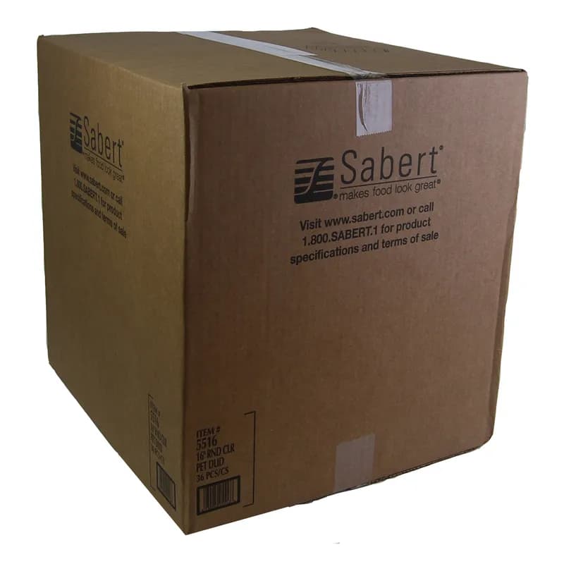 Lid 16.13X4.13 IN PET Clear Round For Platter 36/Case