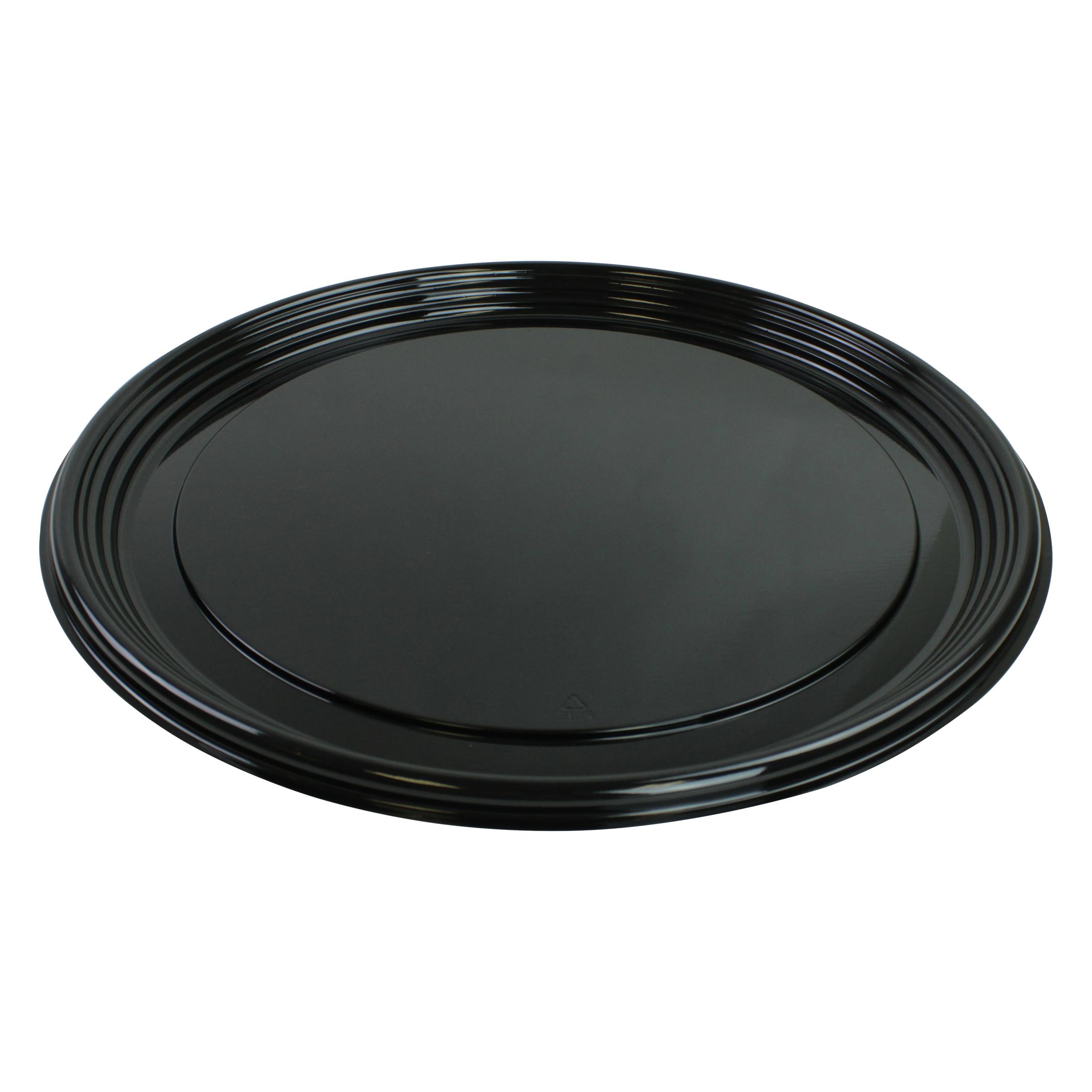 Serving Tray Base 16.13X0.88 IN PET Black Round 36/Case