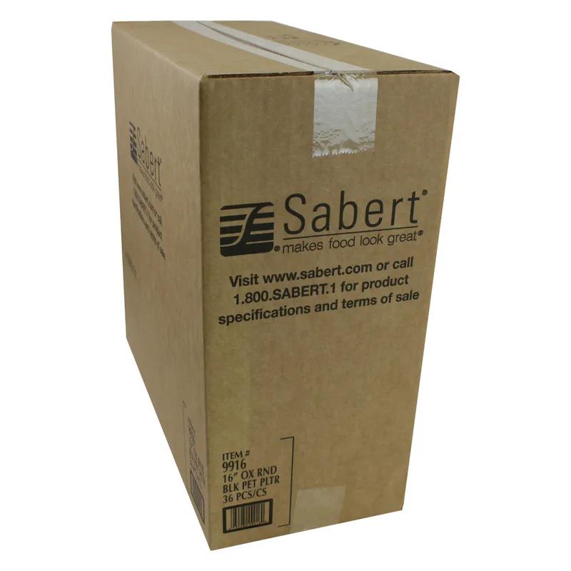 Serving Tray Base 16.13X0.88 IN PET Black Round 36/Case