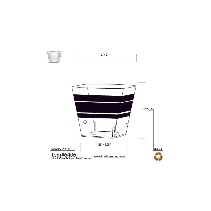 Cup Tumbler 2 OZ Plastic Clear 200/Case