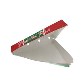 Pizza Slice Container 10.9X9.9X1.6 IN Paperboard Red Green White Hot Fresh 220/Case