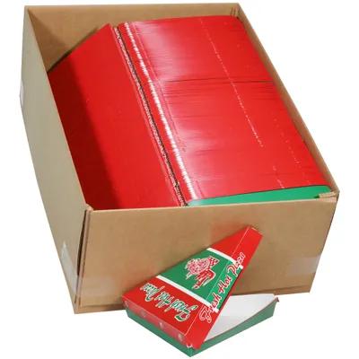 Pizza Slice Container 10.9X9.9X1.6 IN Paperboard Red Green White Hot Fresh 220/Case