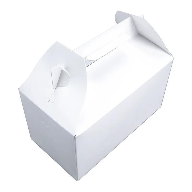 Lunch Take-Out Box Barn Medium (MED) 9.5X5X5 IN SBS Paperboard White Rectangle 125/Case