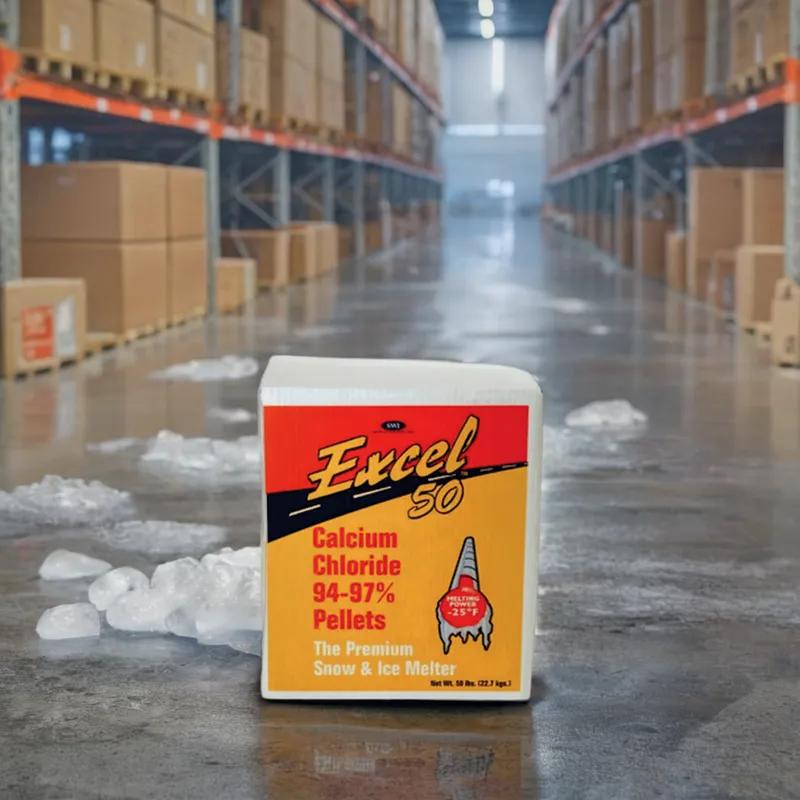 Excel Ice Melt 50 LB Calcium Chloride Bag 50/Skid