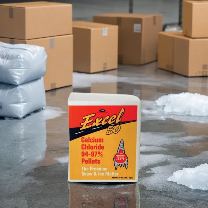 Excel Ice Melt 50 LB Calcium Chloride Bag 50/Skid