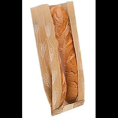 Bagcraft® Dubl Wax® Bread Bag 6.5X2X17.75 IN Paper Kraft Wheat With Seal Strip Closure With Window 1000/Case