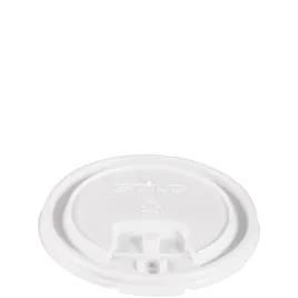 Solo® Lid Flat 0.3 IN PS White For 10 OZ Tall Cup Lock Tab Sip Through Lift Back 1000/Case