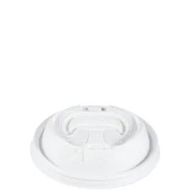 Dart® Optima® Lid Dome 3.85X0.98 IN HIPS White For 12-24 OZ Hot Cup Reclosable Tab 100 Count/Pack 10 Packs/Case
