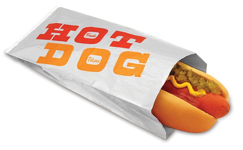 Bagcraft® Hot Dog Bag 3.5X1.5X8.5 IN Foil-Lined Paper Silver White Hot Dog Insulated 1000/Case