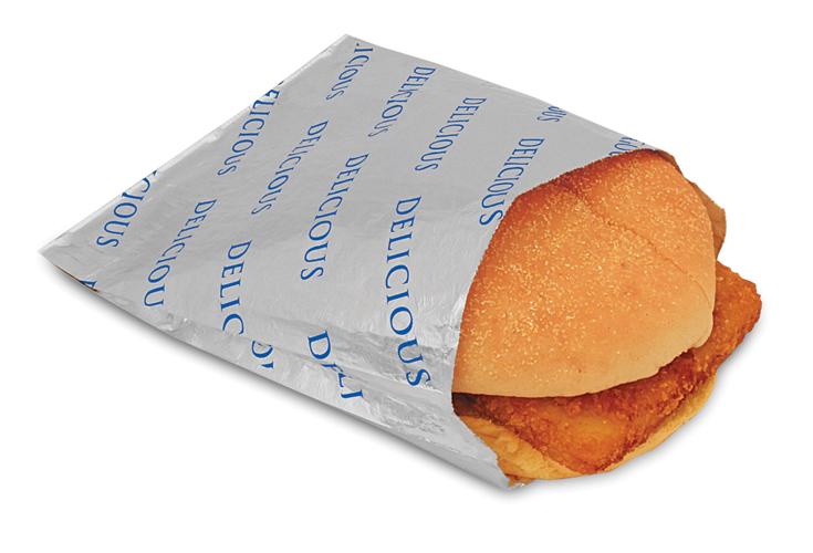 Bagcraft® Sandwich Bag 6.5X0.75X6 IN Foil-Lined Paper Silver White Delicious Insulated 1000/Case