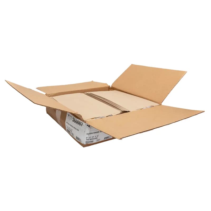 Bread Bag 8X3.5X15 IN Paper Kraft Gusset With Window 500/Case
