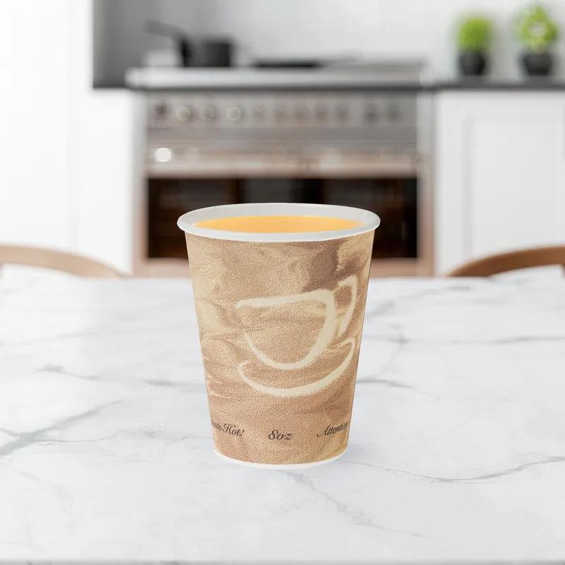 Solo® Hot Cup 8 OZ SSP Multicolor Mistique® Stock Print 50 Count/Pack 20 Packs/Case 1000 Count/Case