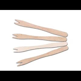French Fry 2-Prong Pick 5.5 IN Wood Unwrapped 10000/Case
