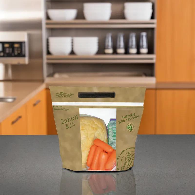 Lunch Bag 10.5X8.25X4 IN With Zip Seal Closure With Window With Handle 250/Case