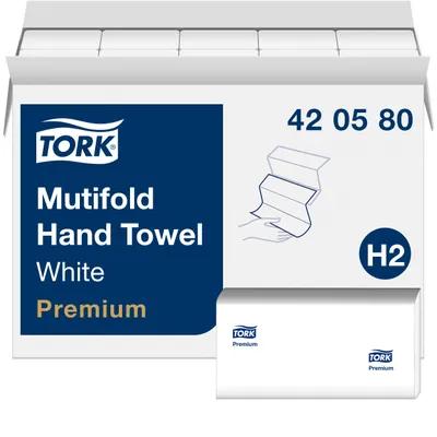 Tork Folded Paper Towel H2 9.5X9 IN 3.2X9 IN White Multifold Z Refill 250 Sheets/Pack 12 Packs/Case 3000 Sheets/Case