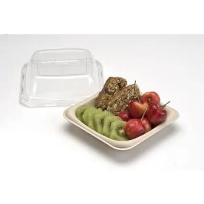 Take-Out Container Base 5.2X5.2X1.07 IN Pulp Fiber Kraft Square 300/Case