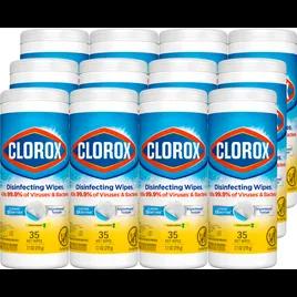 Clorox® Citrus Fresh One-Step Disinfectant Multi Surface Wipe Bleach-Free Antibacterial 35 Count/Pack 12 Packs/Case