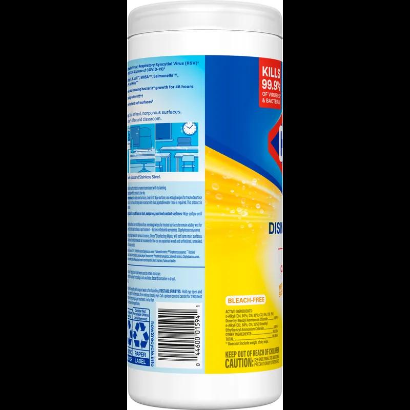 Clorox® Citrus Fresh One-Step Disinfectant Multi Surface Wipe Bleach-Free Antibacterial 35 Count/Pack 12 Packs/Case