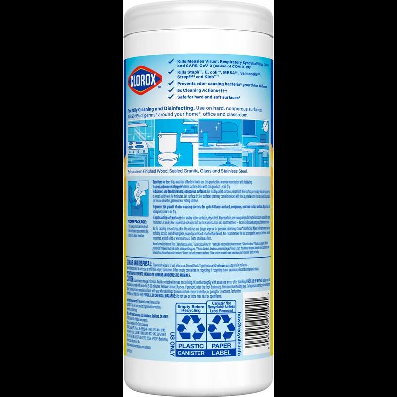 Clorox® Citrus Fresh One-Step Disinfectant Multi Surface Wipe Bleach-Free Antibacterial 35 Count/Pack 12 Packs/Case