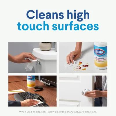 Clorox® Citrus Fresh One-Step Disinfectant Multi Surface Wipe Bleach-Free Antibacterial 35 Count/Pack 12 Packs/Case