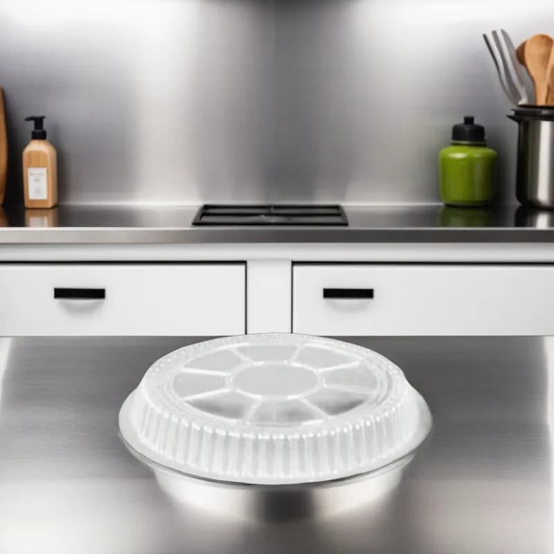 Victoria Bay Lid Dome 8 IN Plastic Clear Round For Container Unhinged 250 Count/Pack 2 Packs/Case 500 Count/Case