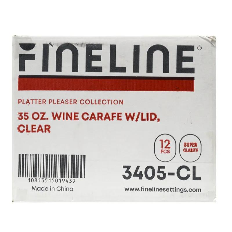 Platter Pleasers Cup & Lid Combo Carafe Wine With Flat Lid 35 OZ PET PP Clear No Hole 12/Case