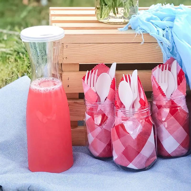 Platter Pleasers Cup & Lid Combo Carafe Wine With Flat Lid 35 OZ PET PP Clear No Hole 12/Case