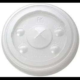RK Lid Flat 3.6X0.3 IN HIPS Translucent For 12-14 OZ Cold Cup With Hole Identification 1000/Case