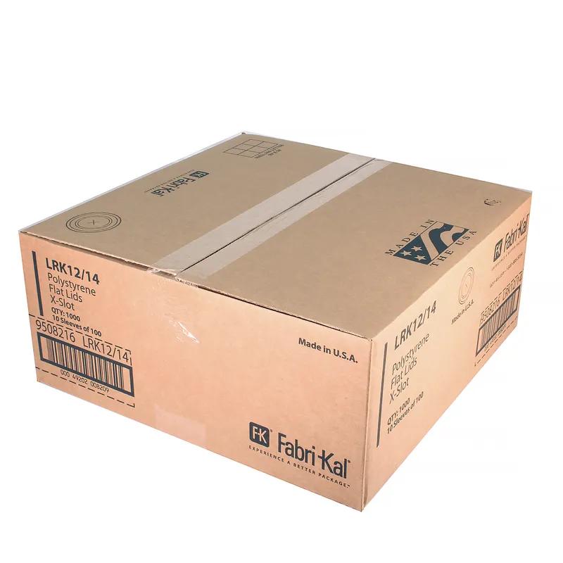 RK Lid Flat 3.6X0.3 IN HIPS Translucent For 12-14 OZ Cold Cup With Hole Identification 1000/Case