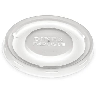 Dinex® Lid Flat PS Translucent For 5-8-12-16-20 OZ Cup No Hole 1500/Case