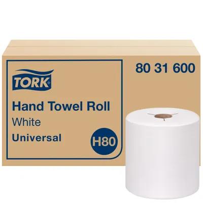 Tork Controlled® Roll Paper Towel H80 8IN X630FT White Standard Roll Y-Notch Refill 1.925IN Core Diameter 6 Rolls/Case