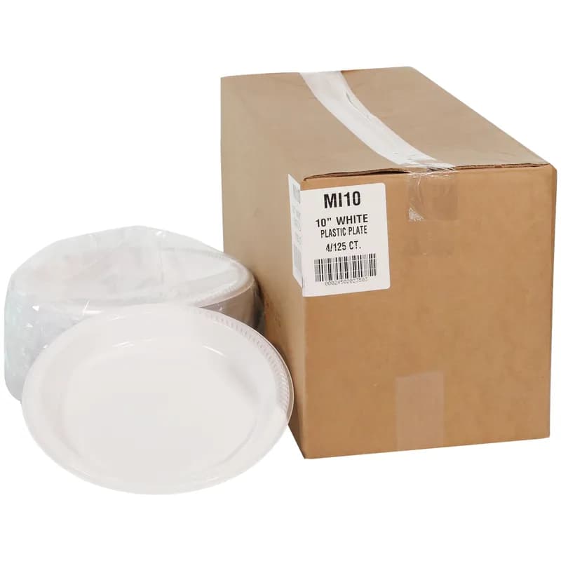 Meadoware Impact Plate 10.25X1.125 IN HIPS White Round 500/Case