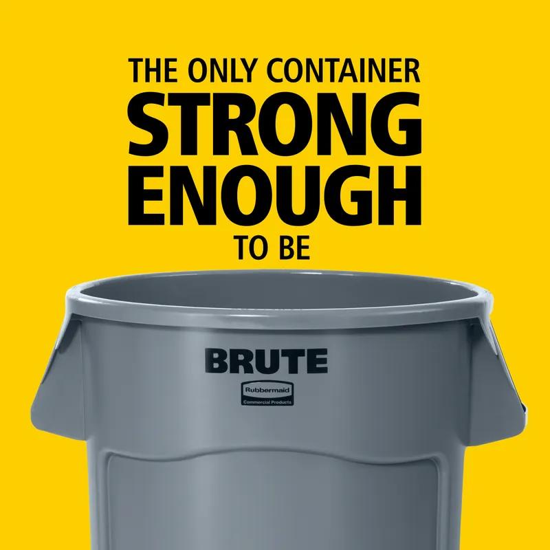 Brute® 1-Stream Trash Can 28.03X24.09X31.3 IN 44 GAL Black Resin Food Safe 1/Each