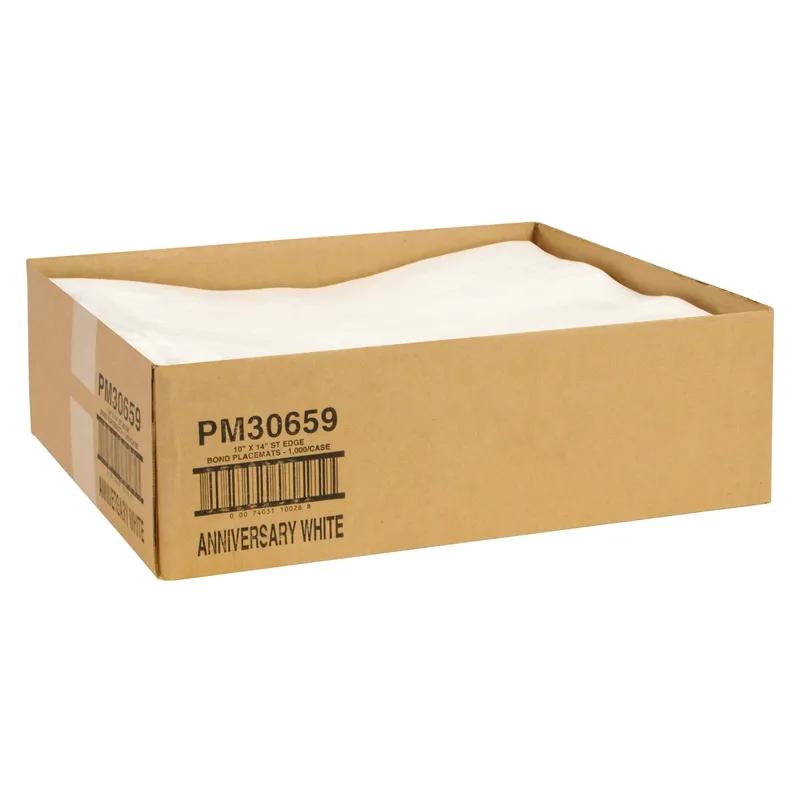 Placemat 10X14 IN White Straight 1000/Case