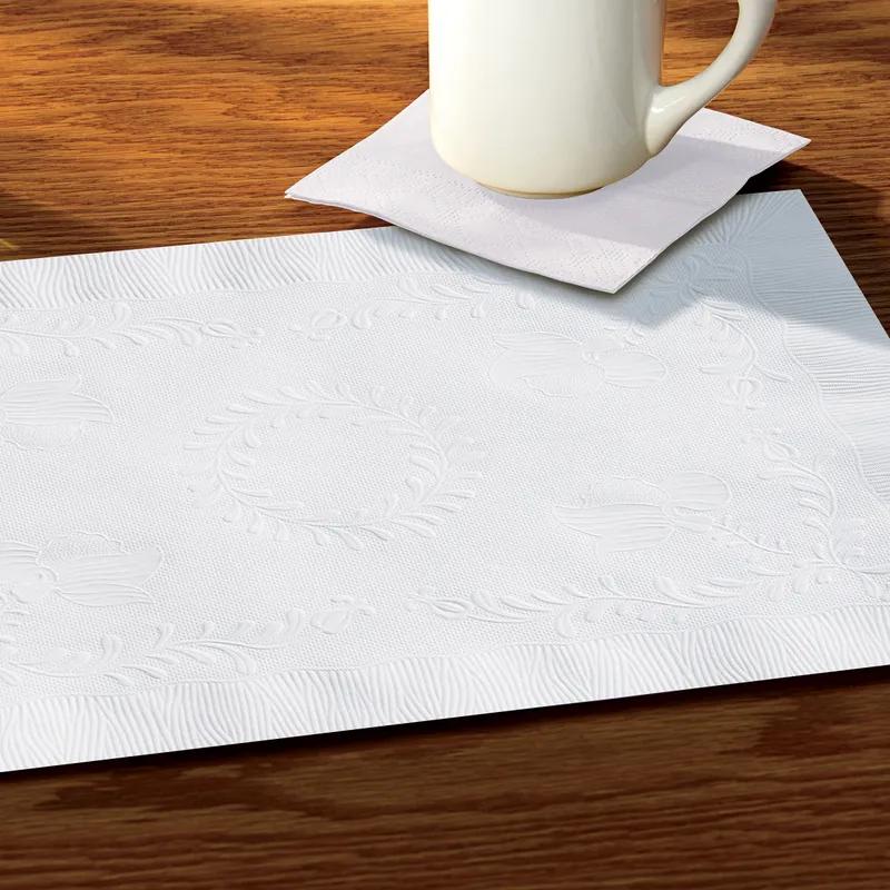 Placemat 10X14 IN White Straight 1000/Case