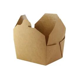 Take-Out Box 7.75X5.5X2 IN Corrugated Paperboard Kraft Rectangle 25 Count/Pack 8 Packs/Case 200 Count/Case