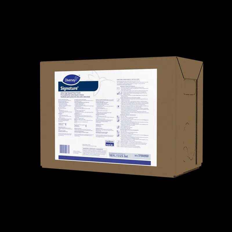 Signature® Floor Finish 5 GAL Burnishing Liquid RTU Bag-in-Box (BIB) 20% Solids Ultra High Speed (UHS) 1/Case