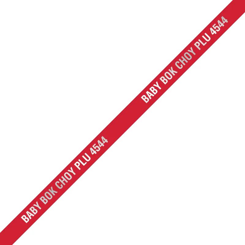 Baby Bok Choy Twist Tie 18X0.375 IN Foil-Lined Paper Metal Red Silver 250/Pack