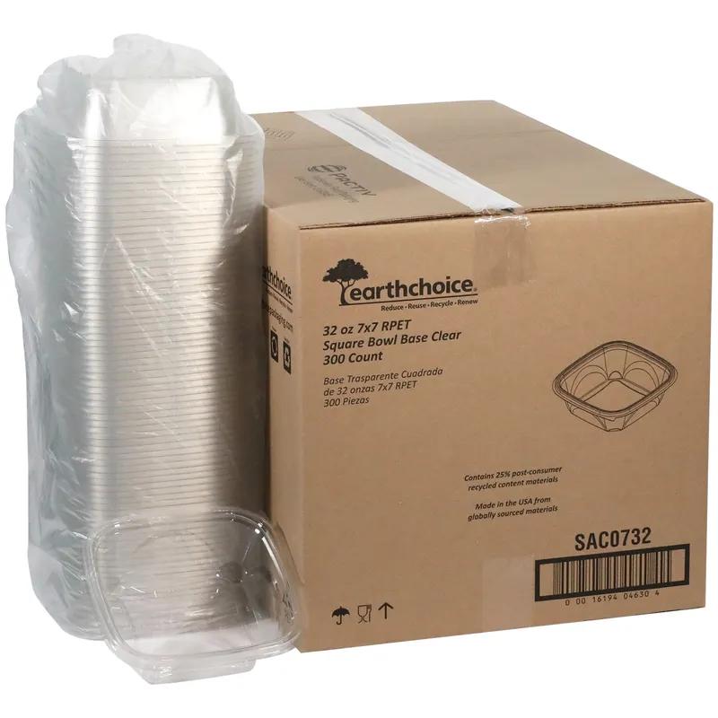 Bowl 32 OZ RPET Clear Square 300/Case