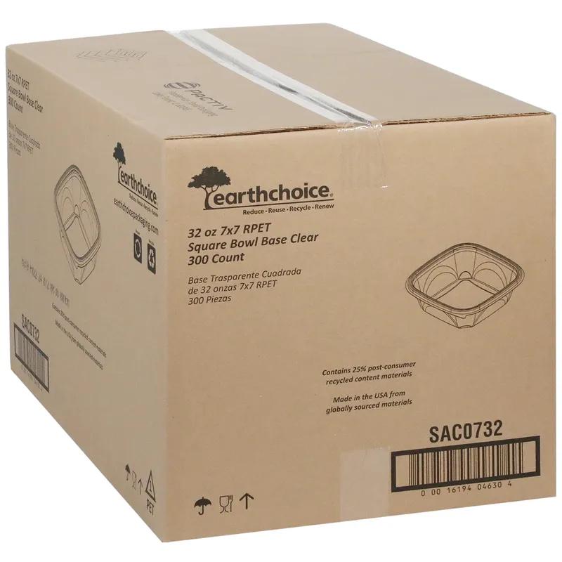 Bowl 32 OZ RPET Clear Square 300/Case