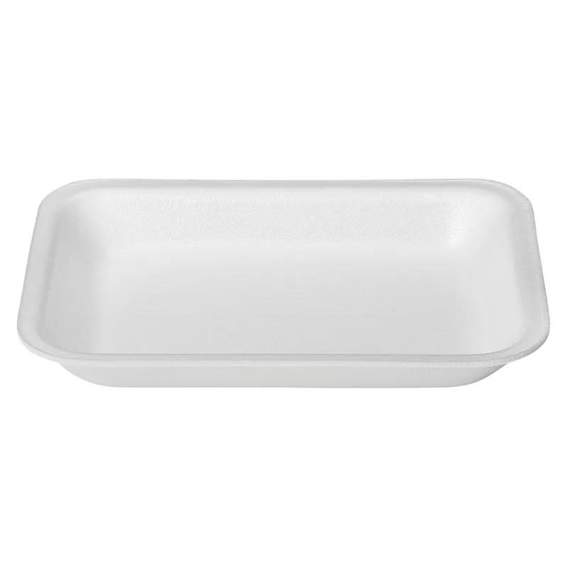 2PL Meat Tray 5.81X8.31X1.19 IN Polystyrene Foam White Heavy 500/Bundle