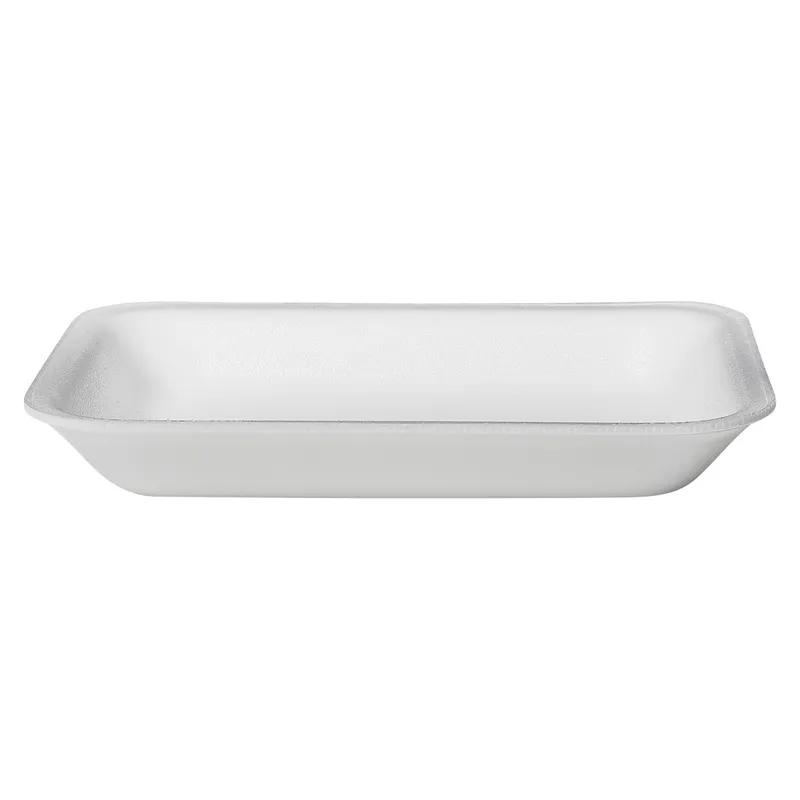 2PL Meat Tray 5.81X8.31X1.19 IN Polystyrene Foam White Heavy 500/Bundle