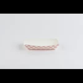 Hot Dog Food Tray 7X3.25X1.5 IN Paper White Red Rectangle 1000/Case