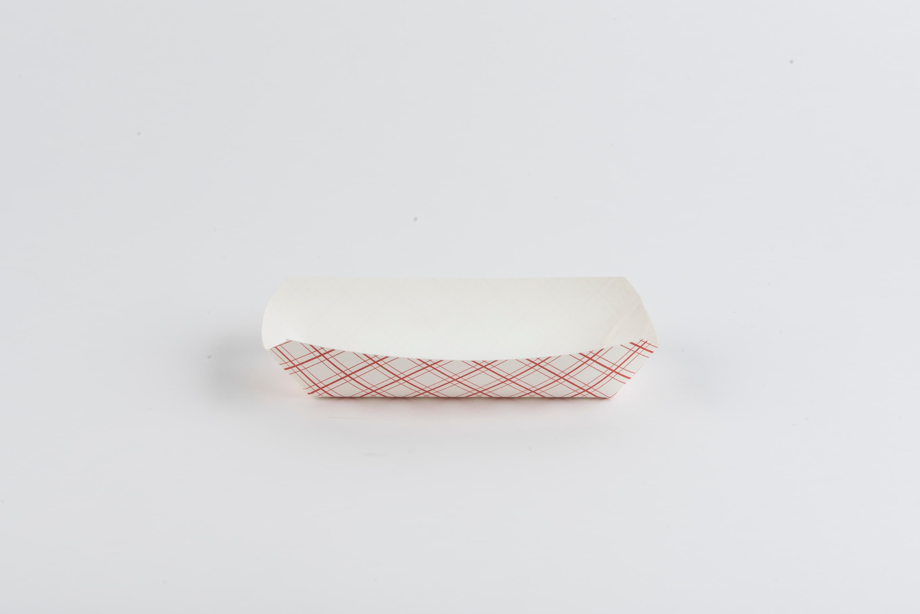 Hot Dog Food Tray 7X3.25X1.5 IN Paper White Red Rectangle 1000/Case