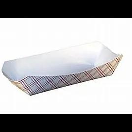 Hot Dog Food Tray 7X3.25X1.5 IN Paper White Red Rectangle 1000/Case