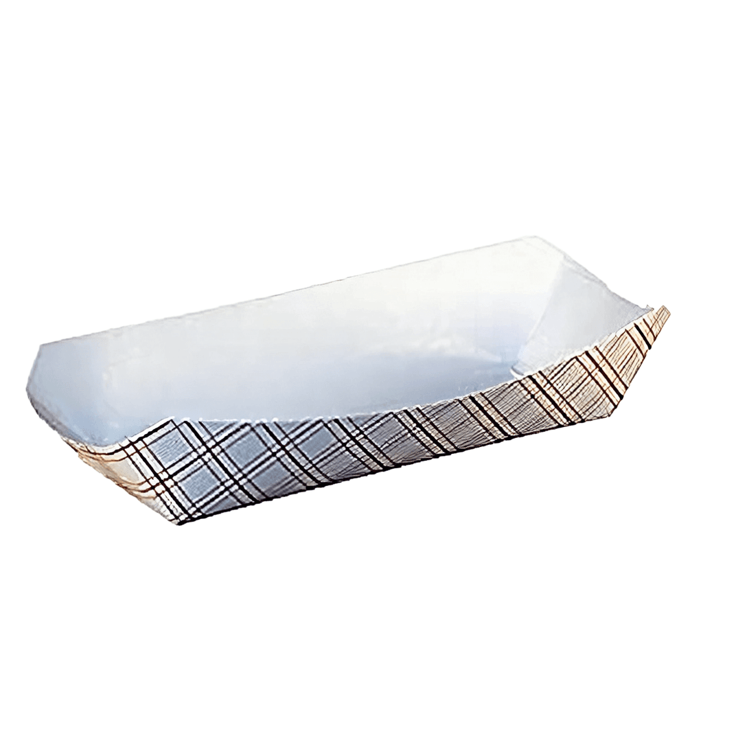 Hot Dog Food Tray 7X3.25X1.5 IN Paper White Red Rectangle 1000/Case